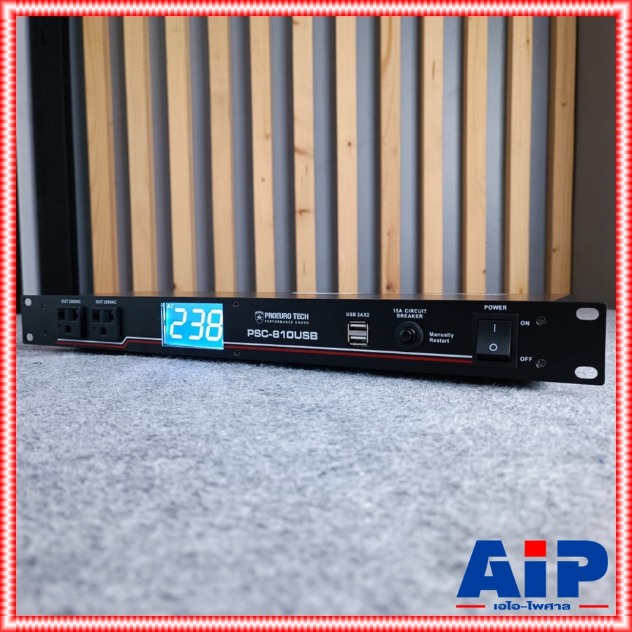 ปลั๊กพ่วงติดแร็ค PROEUROTECH PSC810USB ปลั๊กติดแร็ค ปลั๊กไฟตู้แร็ค ปลั๊กไฟติดตู้แร็ค ติดแร็ค PSC 810 USB PRO EUROTECH เอไอ-ไพศาล