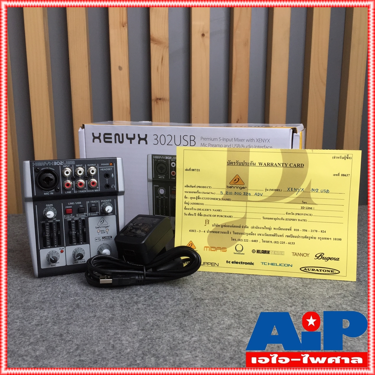 BEHRINGER XENYX-302 USB mixer XENYX 302USB ( มิกเซอร์ 302 USB พร้อม USB/Audio Interface ) XENYX302USB +++