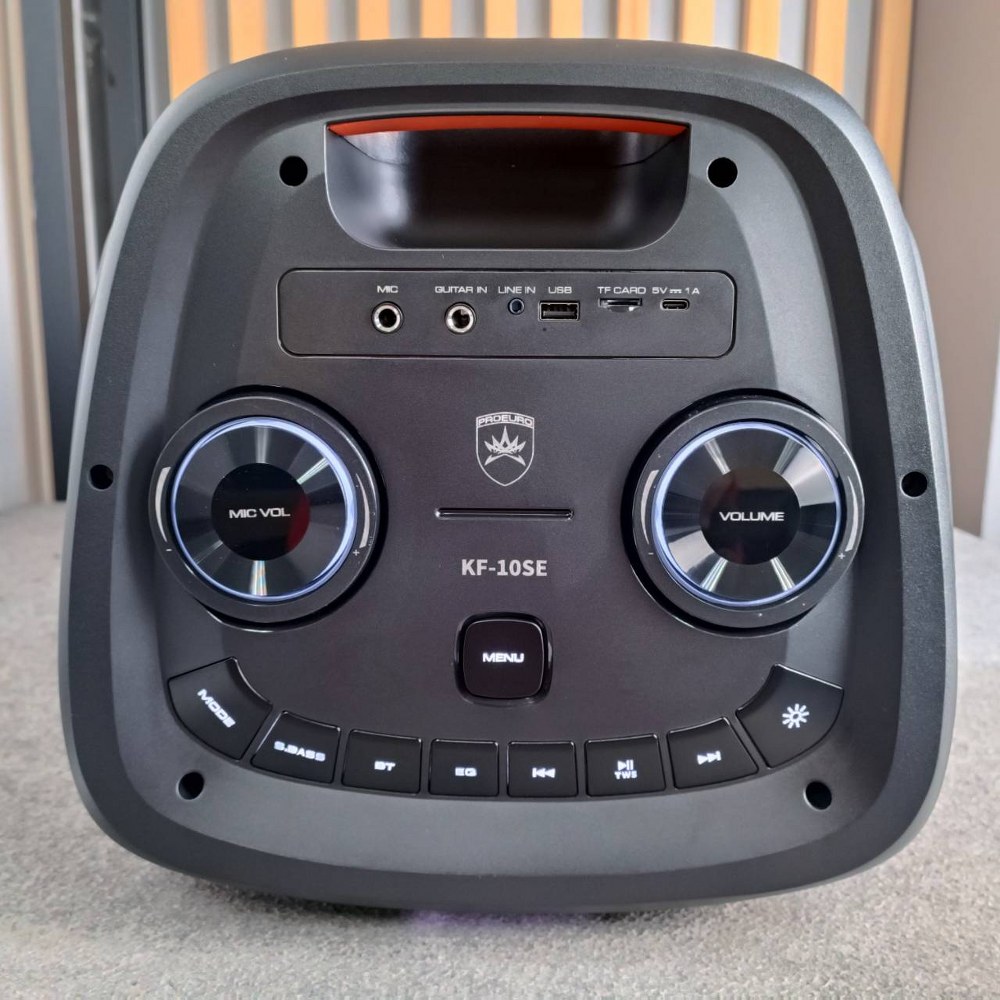 PROEUROTECH KF-10SE ตู้ลำโพง PARTY 10นิ้วx2 พร้อมไมค์ลอย KF 10SE KF10SE ลำโพงล้อลาก+ไมค์ลอย ตู้ลำโพงมีแอมป์ในตัว 10นิ้ว 2ทาง มีไฟกระพริบตามเสียงเพลง PROEURO TECH เอไอ-ไพศาล