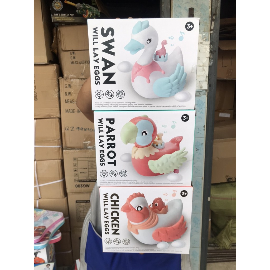 X121-123 ของเล่นเด็กใส่ถ่านสัตว์ปีกชนถอย กล่องละ