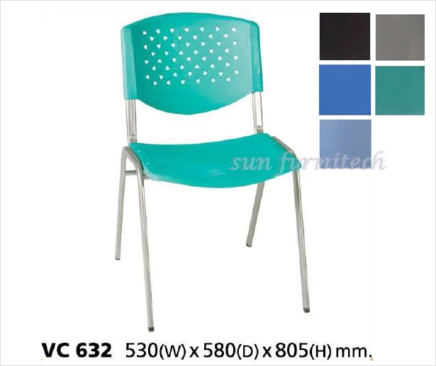 เก้าอี้จัดเลี้ยง, เก้าอี้โรงอาหาร, เก้าอี้พลาสติก, เก้าอี้รับแขก, เก้าอี้ฟังบรรยาย, เก้าอี้พักคอย ไม่มีท้าวแขน VC รุ่น VC-632