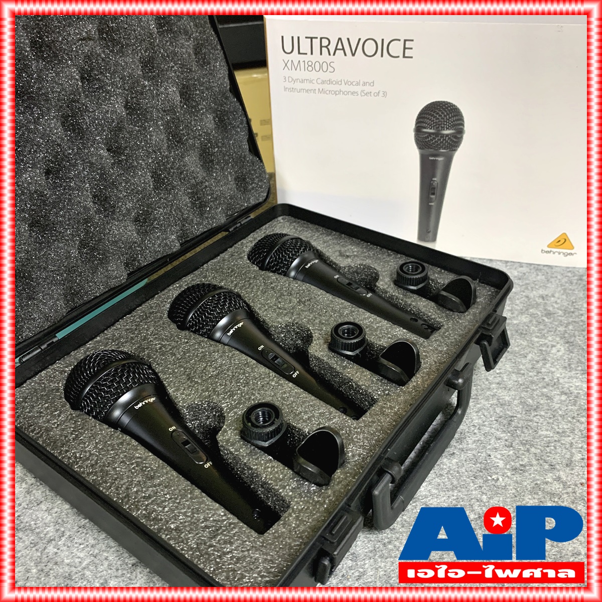 ไมค์แพ็ค3ตัว BEHRINGER XM1800S ไมค์สาย XM 1800 S ไมค์โครโฟน XM-1800 ไมค์ร้องเพลง ไมค์คาราโอเกะ ไมค์ microphone +++