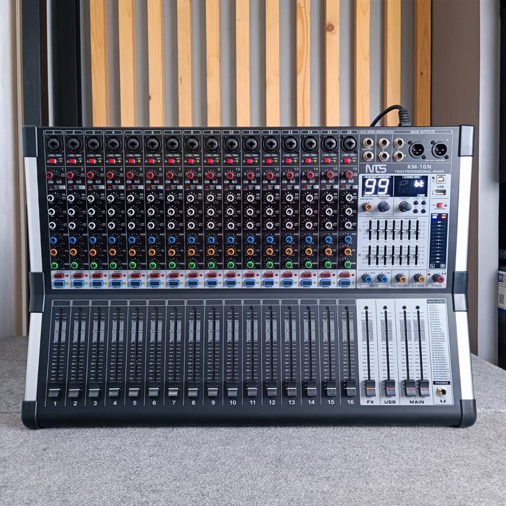 NTS KM-16N MIXER+EFX USB+บลูทูส เอ็นทีเอส มิกเซอร์อนาล็อก 16 ช่อง KM 16N KM16N เอไอ-ไพศาล