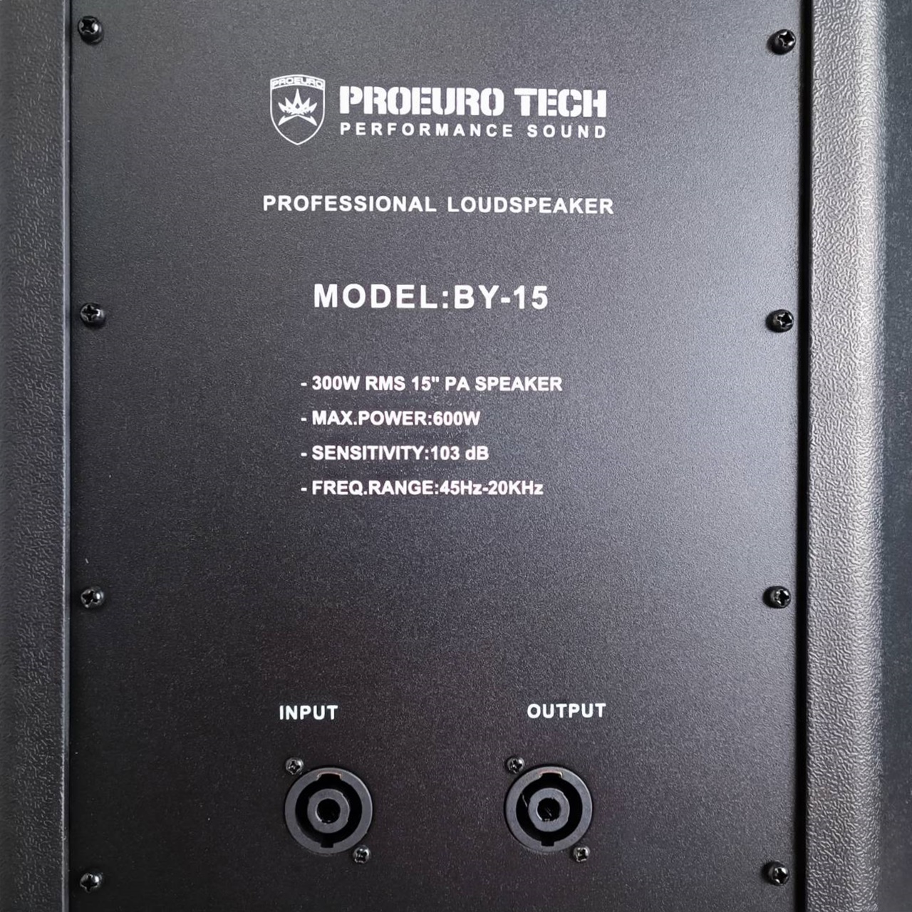 PROEUROTECH BY-15 ตู้ลำโพง15นิ้ว ตู้ลำโพง 15" ตู้ลำโพงพลาสติก ABS ขนาด 15 นิ้ว โปรยูโรเทค ตู้ลำโพง Passive สีดำ BY 15 BY15 เอไอ-ไพศาล