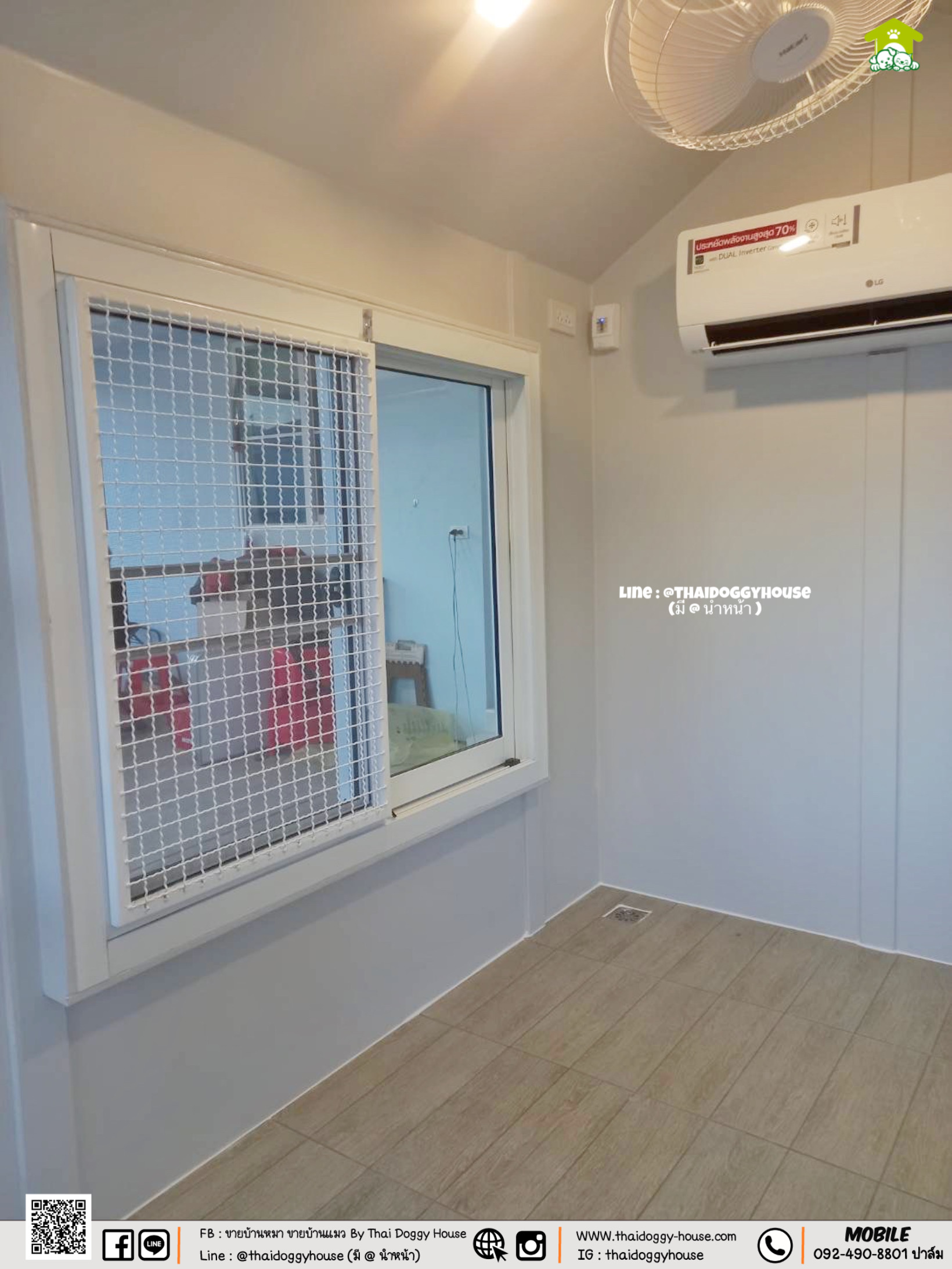บ้านหมา บ้านแมว แบบกระจกรองรับการติดแอร์ 𝑵𝒐𝒓𝒅𝒊𝒄 𝑺𝒕𝒚𝒍𝒆 ฟังก์ชั่นครบถ้วน คลายร้อน หลังใหญ่ เจ้าของเข้าไปนั่งเล่นกับน้องๆได้ด้วยน้าาา 🐶