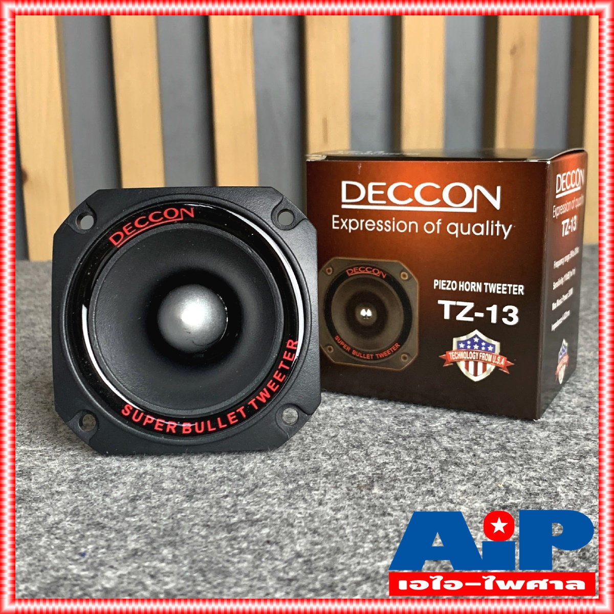1ตัว DECCON TZ-13 Tweeter Speaker TZ 13 TZ13 ดอกลำโพง เสียงแหลม เสียงแซ็ก ลำโพงหน้าเหลี่ยม สีดำ 4-8โอห์ม เอไอ-ไพศาล