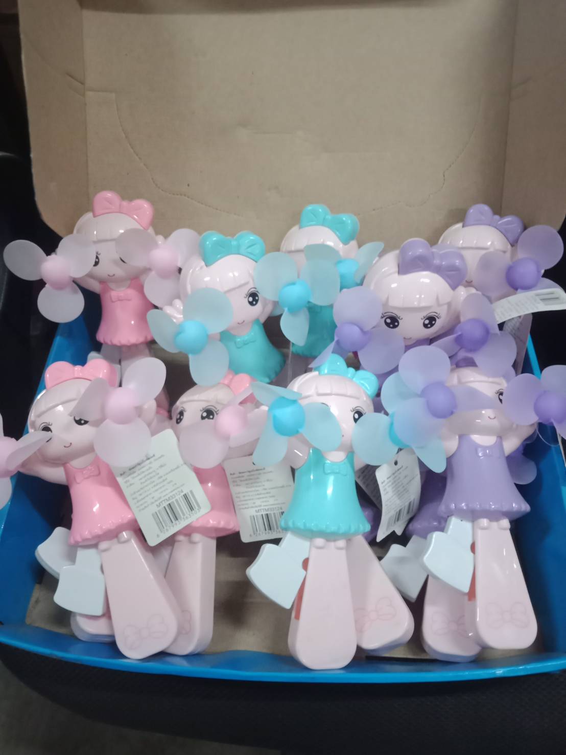 TM033124 พัดลมมือลายกระต่าย ปลีกชิ้นละ