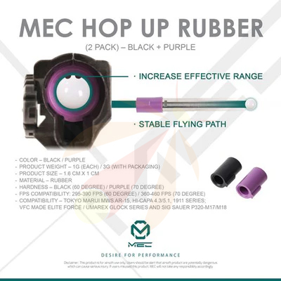 MEC GBB Hop Up Rubber (2pack - Black + Purple)
