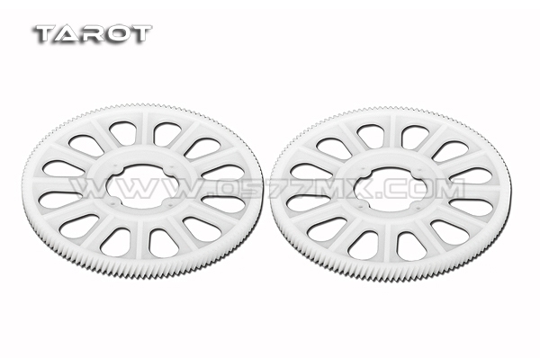 500E PRO Slant Thread Main Drive Gear/134T (เฉียง) - สีขาว