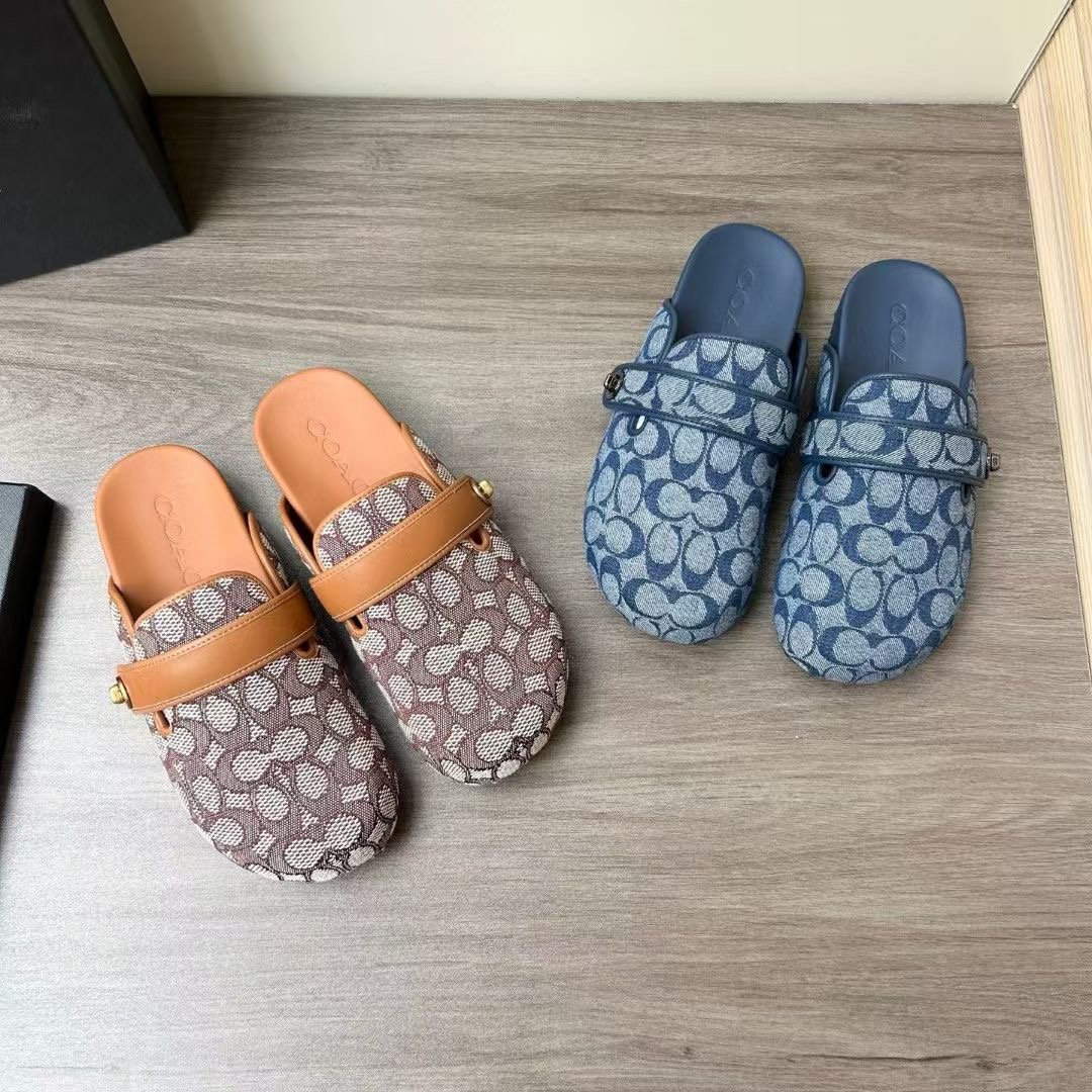 **do** รองเท้า Coach เปิดส้นใส่ลำลองมี 2 สี มีไซส์ ผช ผญ สินค้าใหม่ ของแท้