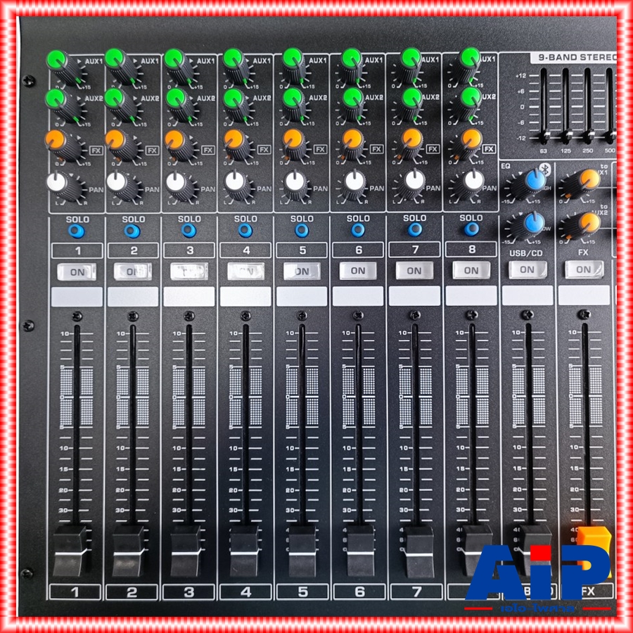 PROEUROTECH PMX-P8650 X4 POWERMIXER+บูลทูส เพาเวอร์มิกเซอร์ รุ่นใหม่ โปรยูโรเทค 8 ช่องไมค์ 4 ช่องขับลำโพง 650 วัตต์ ตัดความถี่ซับได้ PMXP8650X4 เอไอ-ไพศาล