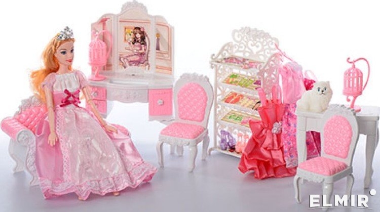 6955-A ของเล่นเซ็ตห้องแต่งตัวเสริมสวยพร้อมตุ๊กตา กล่องใหญ่