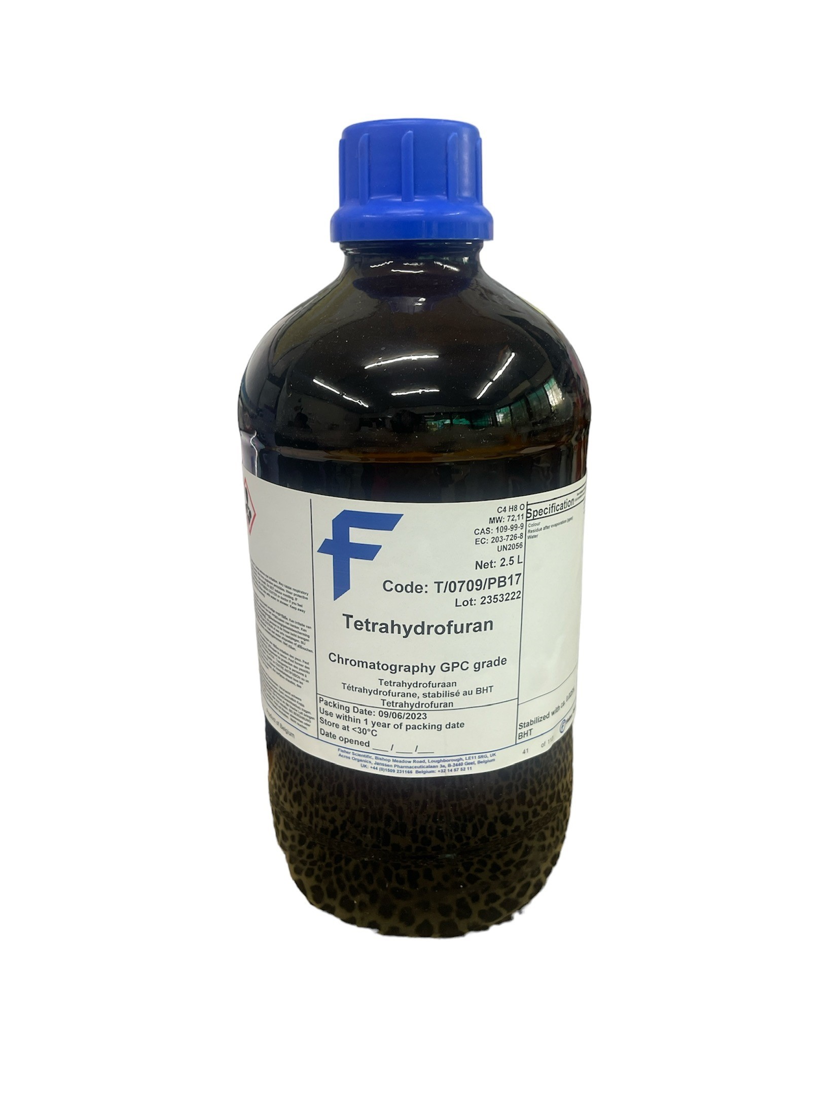 Tetrahydrofuran for Chromatography GPC Grade, 2.5 L -Fisher