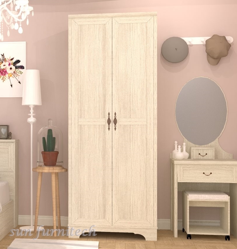 ตู้เสื้อผ้า ขนาด 80 ซม. 2 บานเปิดทึบ exclusive รุ่น WR-081