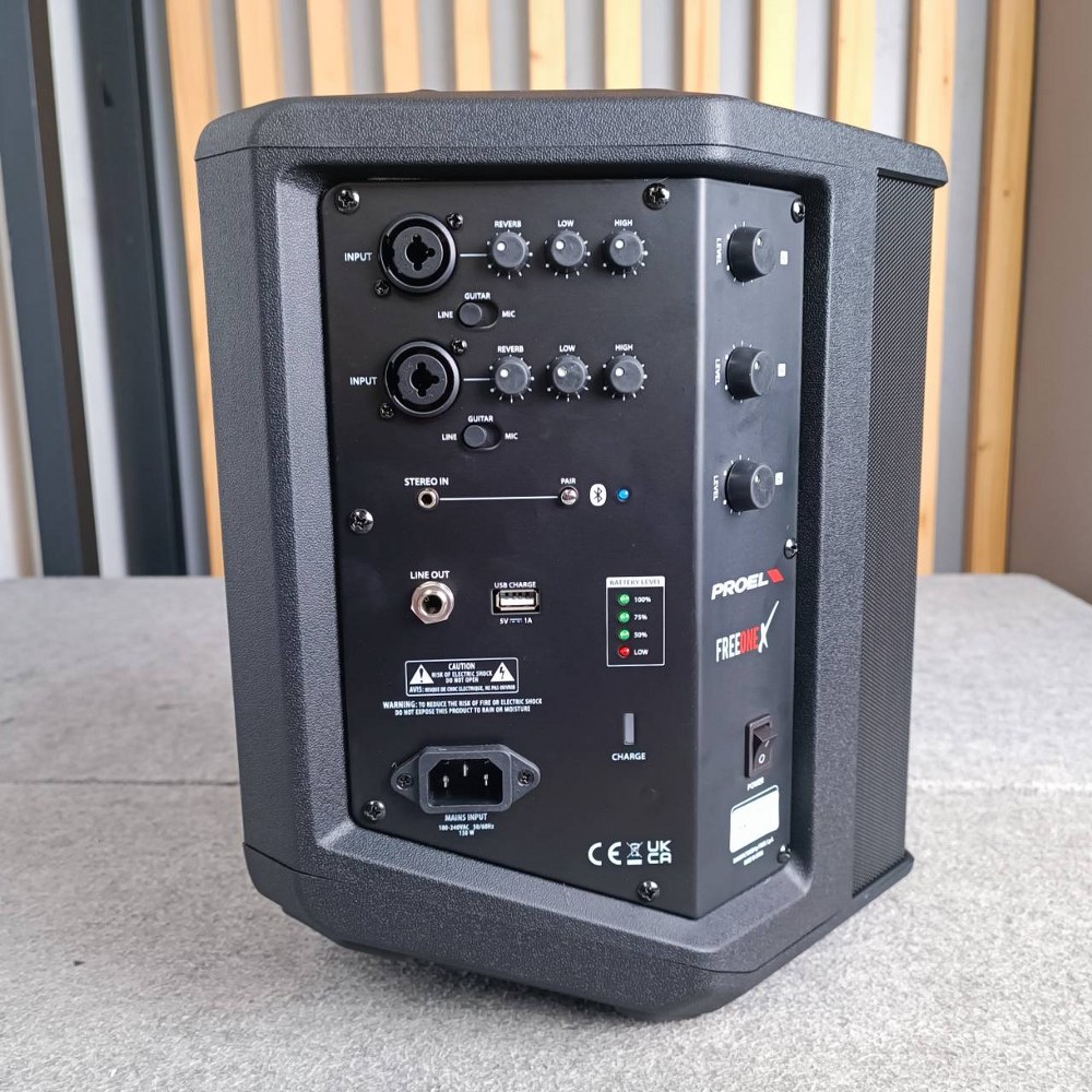 PROEL FreeOneX ลำโพงพกพา 6 นิ้ว แอมป์ในตัว ความดัง 115 dB 400 วัตต์ Class-D มีแบตในตัว โปรเอล Free-OneX Free OneX เอไอ-ไพศาล