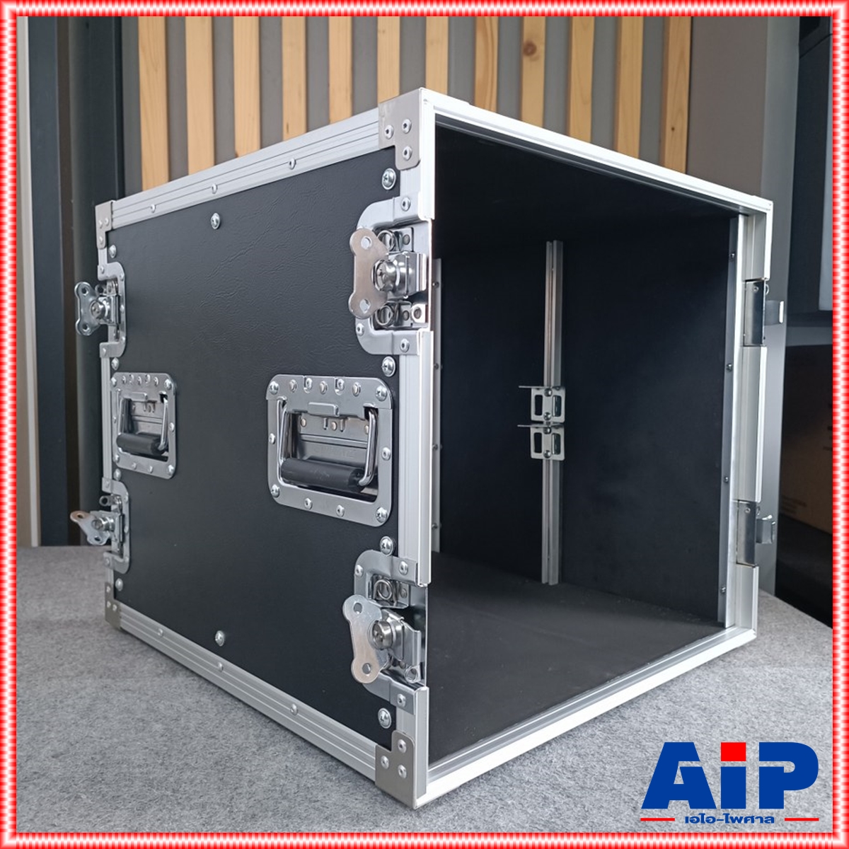 COMPACT B-10U สีดำ RACK ลึก21นิ้ว แร็ค กล่องใส่เครื่องเสียง แร็คลึก21นิ้ว กล่องแร็คสีดำ RACK10U เอไอ-ไพศาล