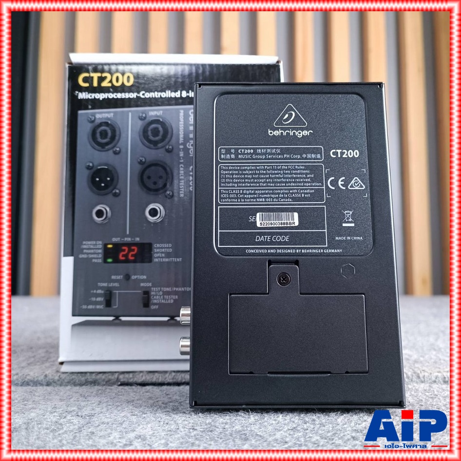 BEHRINGER CT-200 CABLE TESTER เครื่องเช็คสายสัญญาณ เครื่องวัดสายสัญญาณ แบบ 8-in-1 เครื่องทดสอบสายเคเบิล CT 200 CT200 เอไอ-ไพศาล