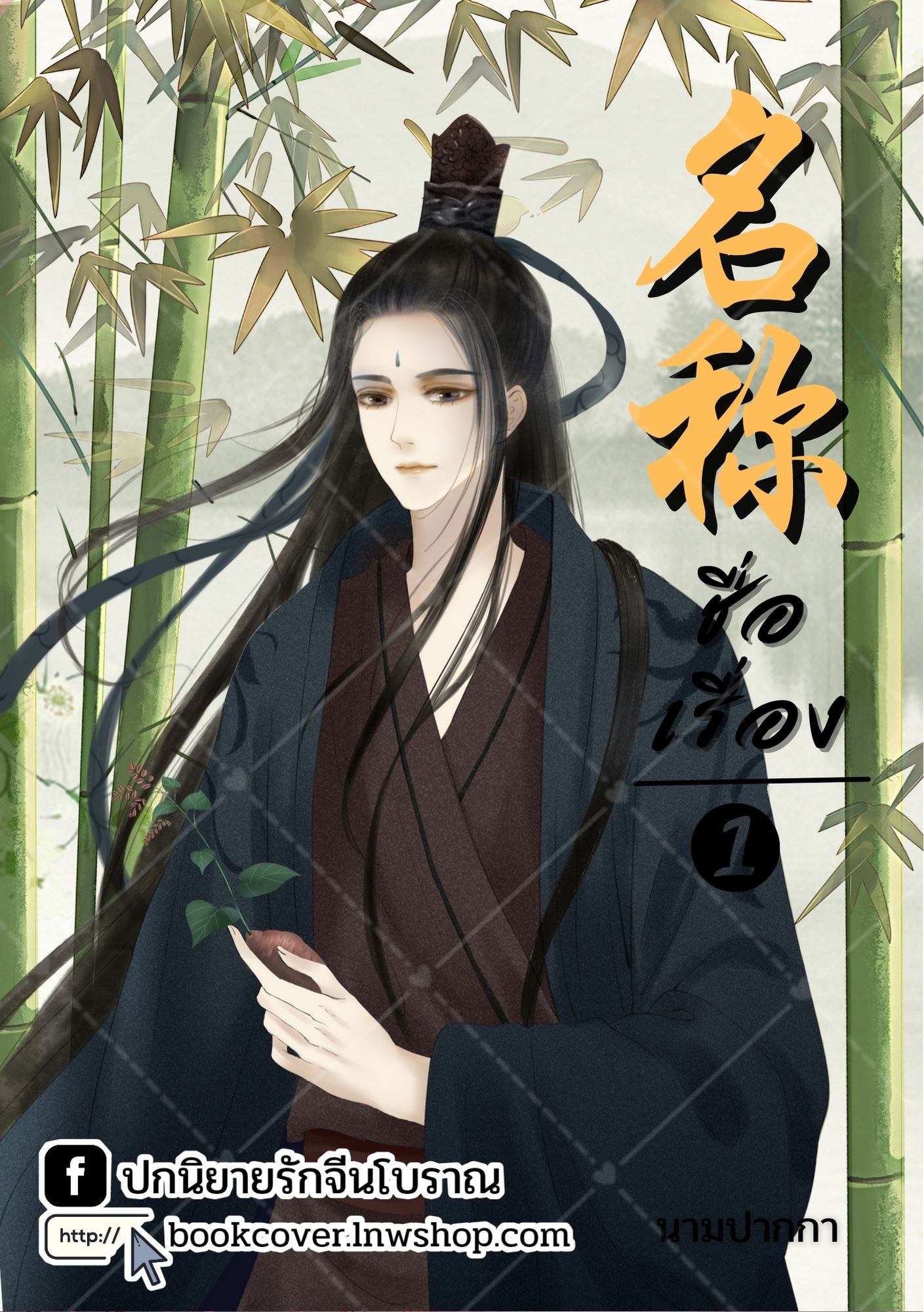 ปกนิยายจีนโบราณ แนวภาพวาดบุรุษรูปงาม
