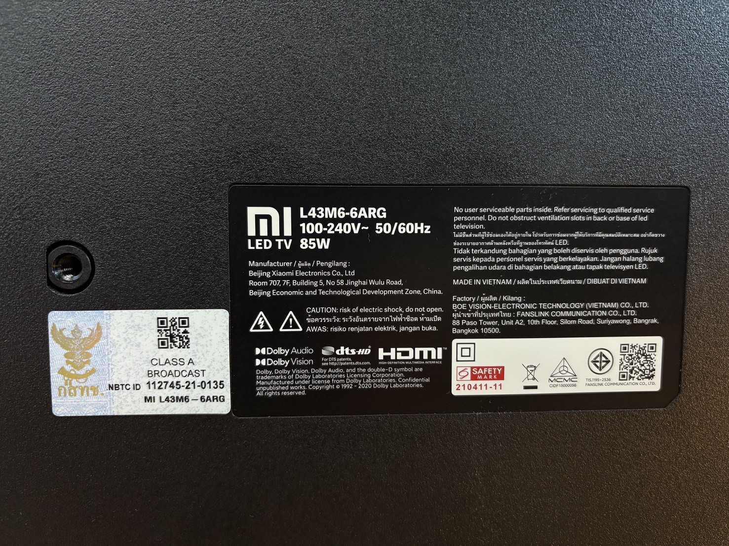 🟥 #XIAOMI P1 4K UHD 43 นิ้ว #ราคาสุดคุ้ม ‼️ 🟦 ขนาดหน้าจอ 43 นิ้ว ความละเอียด 1920 x 1080 พิกเซล