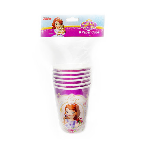SC-1012 แก้วน้ำกระดาษโซเฟีย ลิขสิทธิ์ถูกต้อง 9 oz แพ็คละ 6 ใบ แพ็คละ