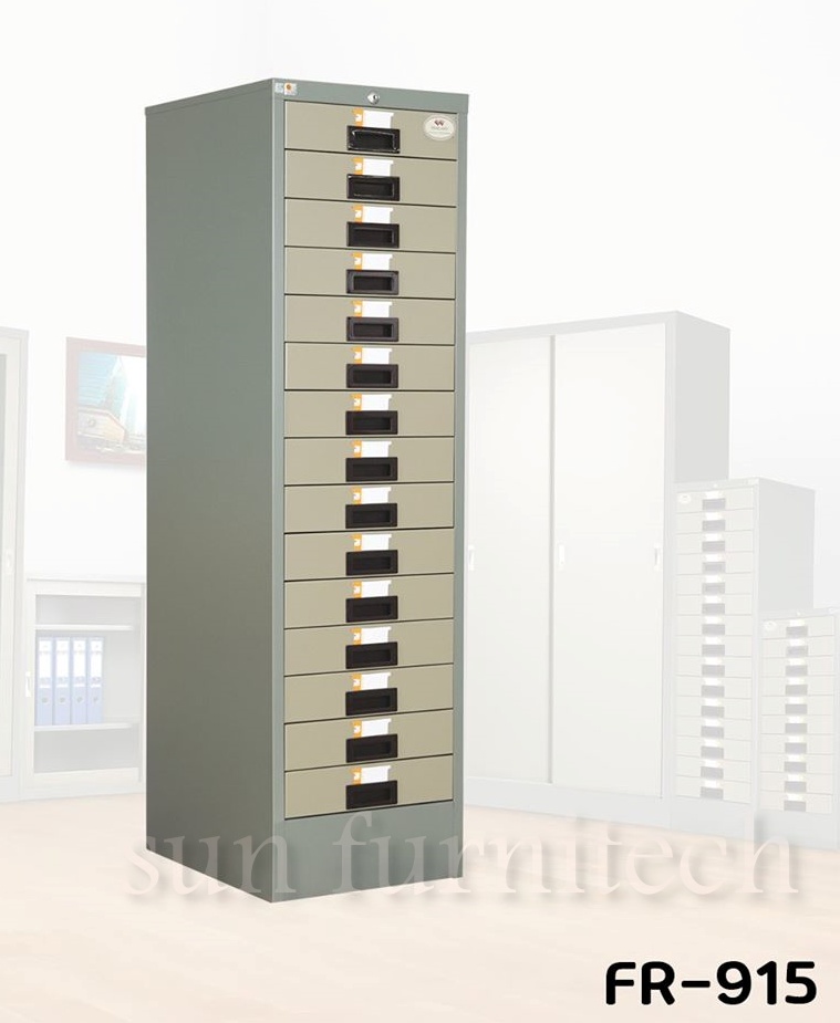 ตู้เก็บแบบฟอร์ม 15 ลิ้นชัก,ตู้เก็บแบบฟอร์มเอกสาร 15 ลิ้นชัก Taiyo รุ่น FR-915