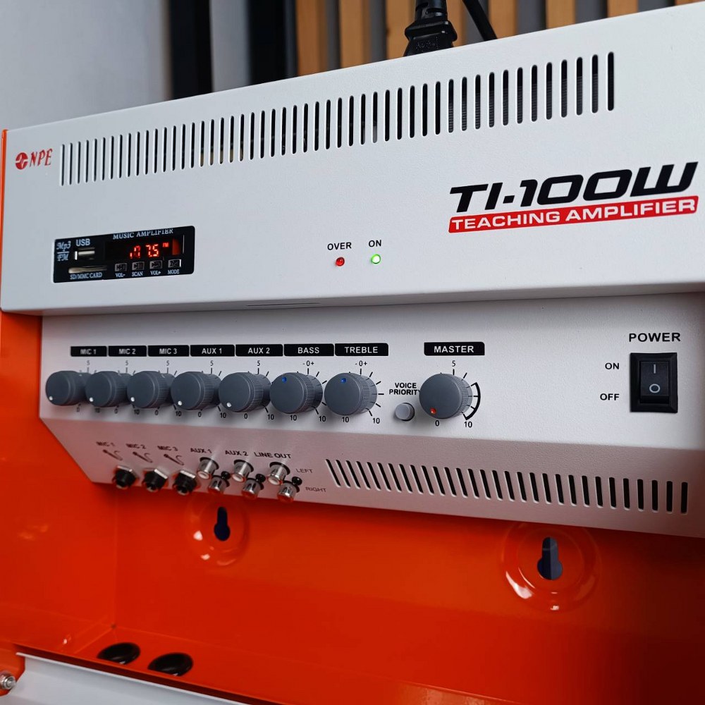 NPE TI100W TEACHING AMP แอมป์ ติดผนัง TI 100 W เครื่องขยาย ติดห้องเรียน TI-100 เครื่องเสียง ห้องเรียน เอไอ-ไพศาล