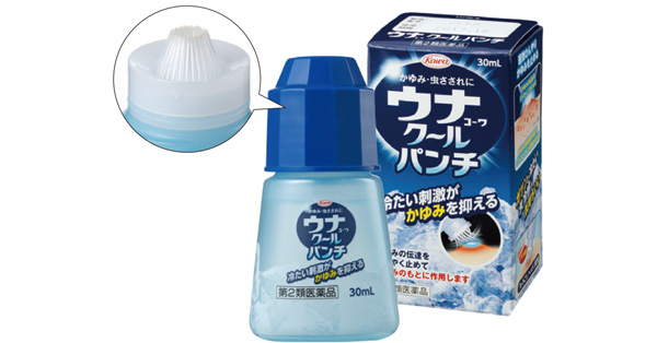 🔵UNA Kowa Cool Punch ยาน้ำสำหรับแมลงสัตว์กัดต่อยและมีอาการคันรุ่นด้ามแปรง