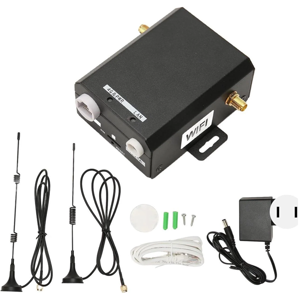 Industrial 4G LTE router with 150Mbps speed supporting up to 16 users and external antennas