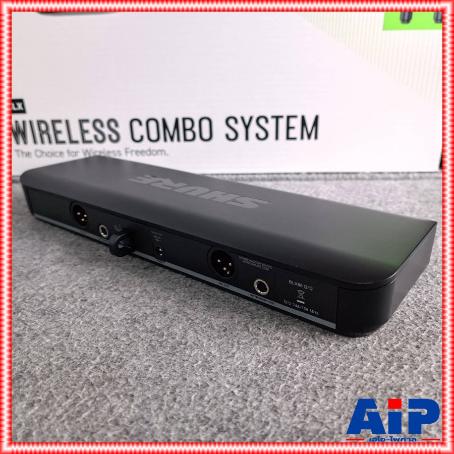 SHURE BLX288TH/SM58-Q12 ไมค์ลอยคู่ ไมโครโฟนไร้สายแบบมือถือคู่ ชนิด Dynamic คลื่นความถี่ 748-758MHz BLX 288 TH / SM 58 Q 12 BLX288TH/SM58Q12 เอไอ-ไพศาล +++