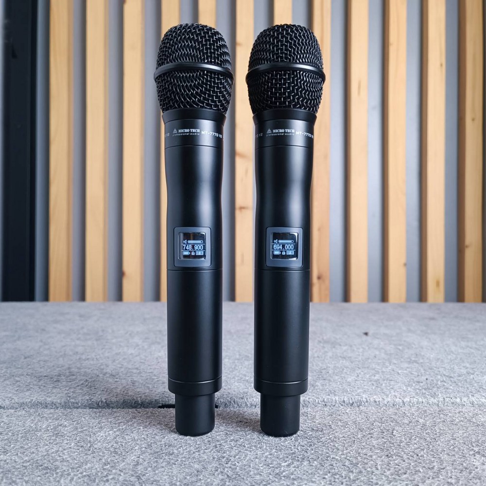 MICROTECH MT-777D V2 ไมค์ลอยมือถือคู่UHF ไมโครโฟนแบบไร้สายใช้ย่านความถี่ UHF มีDSP ในตัว MT 777 D II MT777D V2 เอไอ-ไพศาล