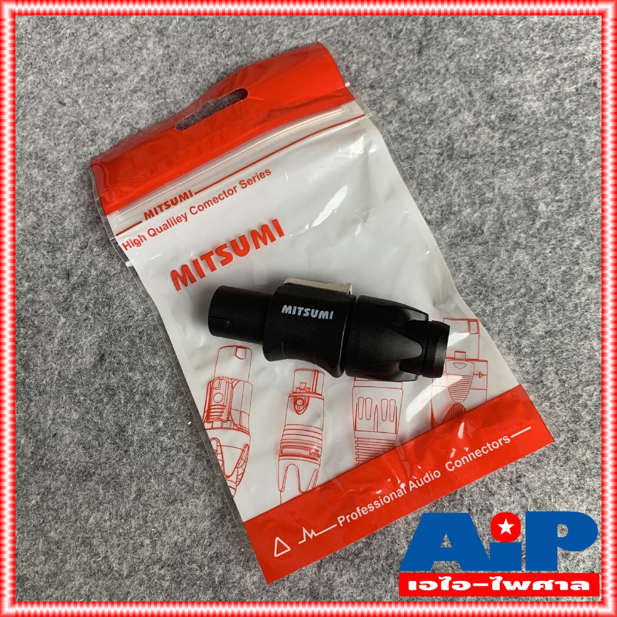 1ตัว MITSUMI 911S06 SPEAKON สีดำ ปลั๊กลำโพง หัวspeakon สเปคคอนตัวผู้ สเปคคอน สเปคค่อนลำโพง สเปคค่อน เอไอ-ไพศาล