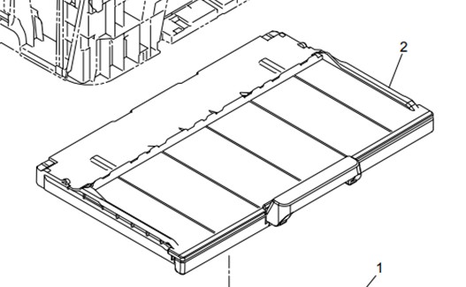 EXIT TRAY ASSY BHM17 BROTHER MFC-J3930DW "ตำแหน่งที่ 2"