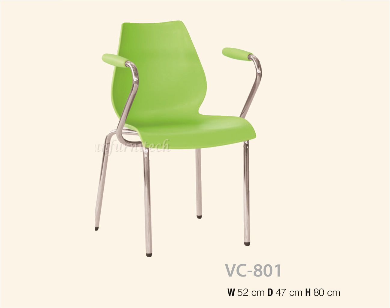 เก้าอี้พลาสติกพีพีโมโนเชล, เก้าอี้แฟชั่น, เก้าอี้โมเดิร์น, เก้าอี้โรงหาร, เก้าอี้ร้านอาหาร VC รุ่น VC-801