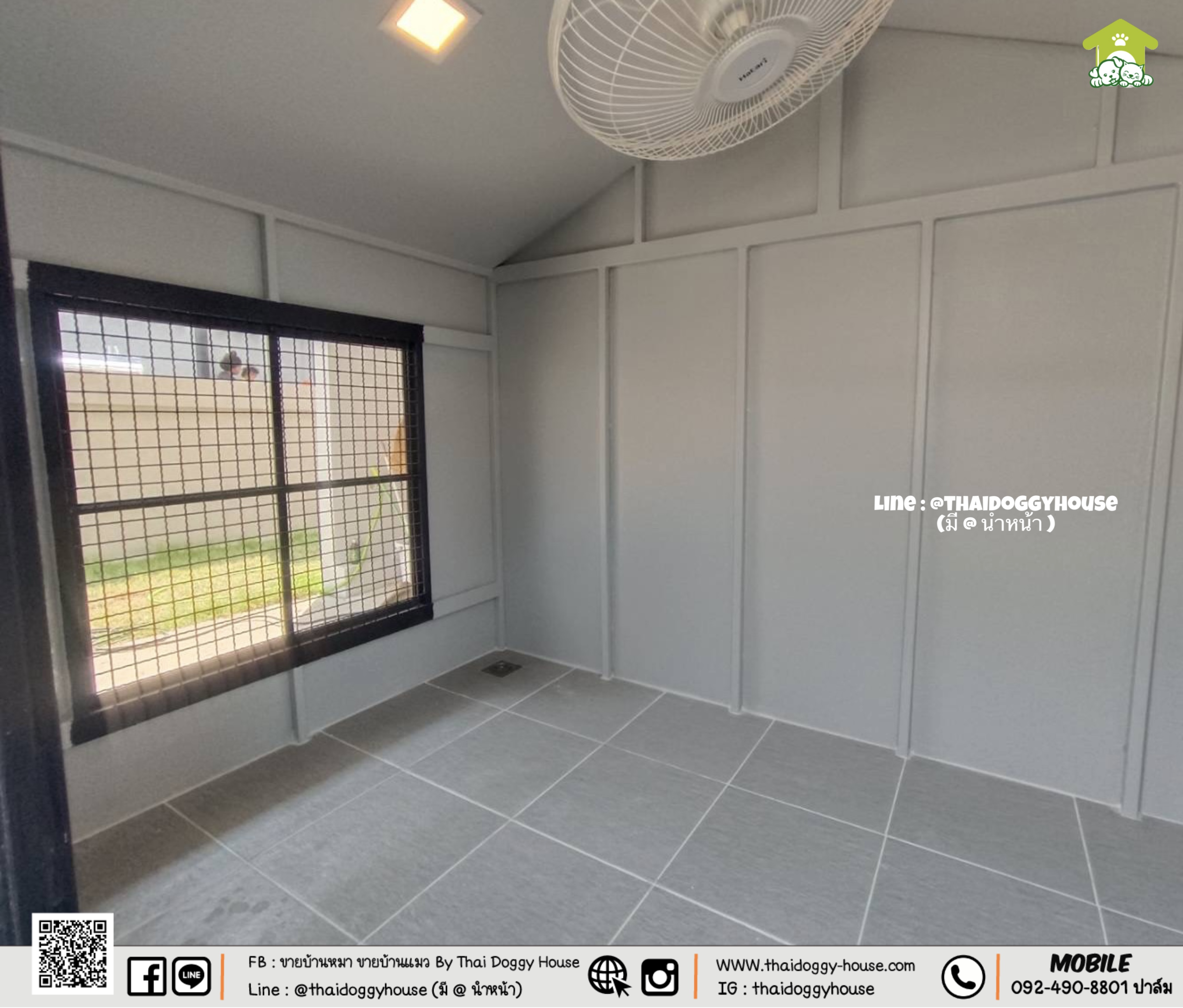 บ้านหมา บ้านแมว 𝐓𝐡𝐚𝐢 𝐝𝐨𝐠𝐠𝐲 𝐡𝐨𝐮𝐬𝐞แบบใหม่ล่าสุดของทางร้าน ดีไซน์ทันสมัยให้ความรู้สึกเรียบหรู สวยงาม บ้านตะแกรงมุ้งลวด ระบายอากาศได้ดี