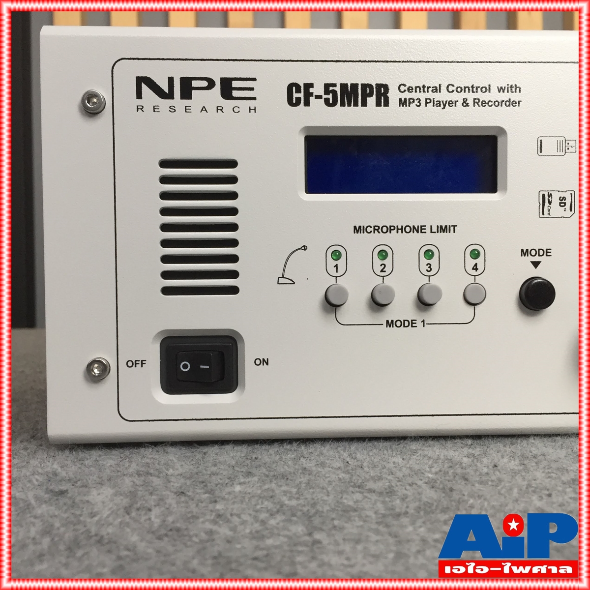NPE CF-5MPRตัวควบคุม เครื่องควบคุมไมค์ ชุดควบคุมไมค์ CF5MPR ชุดควบคุมไมค์ประชุม ตัวจ่ายไฟ CF 5MPR ตัวควบคุมไมค์