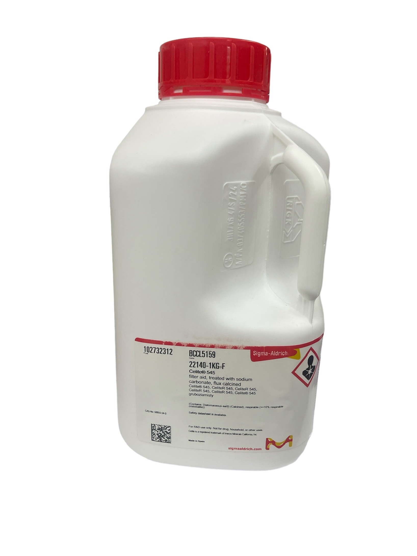 Celite® 545 filter aid, treated with sodium carbonate, flux calcined, 1 kg-sigma 22140