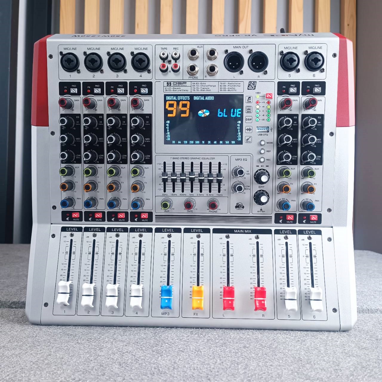 MYNPE VR-6PRO MIXER เพาเวอร์มิกเซอร์ 6 แชลแนล 250 วัตต์ + 250 วัตต์ VR6PRO VR 6PRO เอไอ-ไพศาล