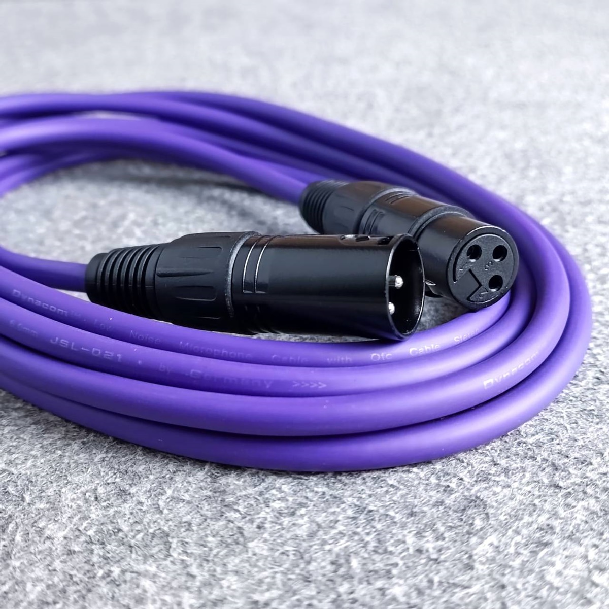 5เมตร สายP.XLRออกJ.XLR J021 dynacom สีม่วง สายสัญญาณ CANNON ผู้ ออก CANNON เมีย สาย บาลานซ์ เอไอ-ไพศาล