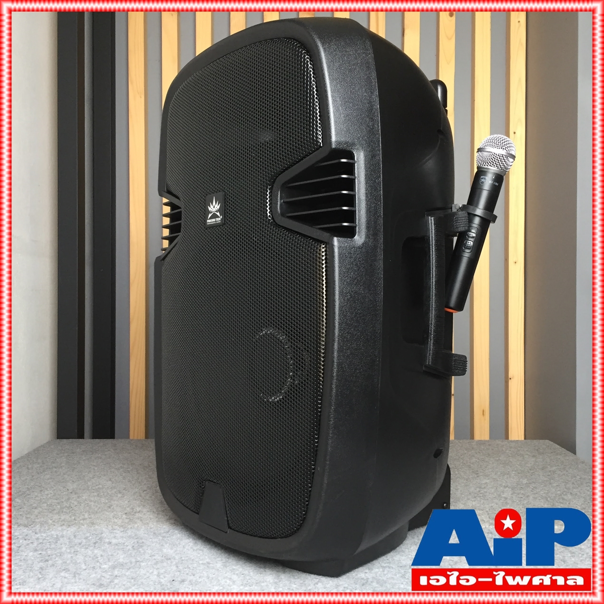 PROEUROTECH KF15M ลำโพงล้อลาก ไมค์ลอย2ตัว ชาร์จแบตได้ในตัว ลำโพงล้อลาก15 ตู้ลำโพงอเนประสงค์ 15นิ้ว ตู้ล้อลาก KF15 M