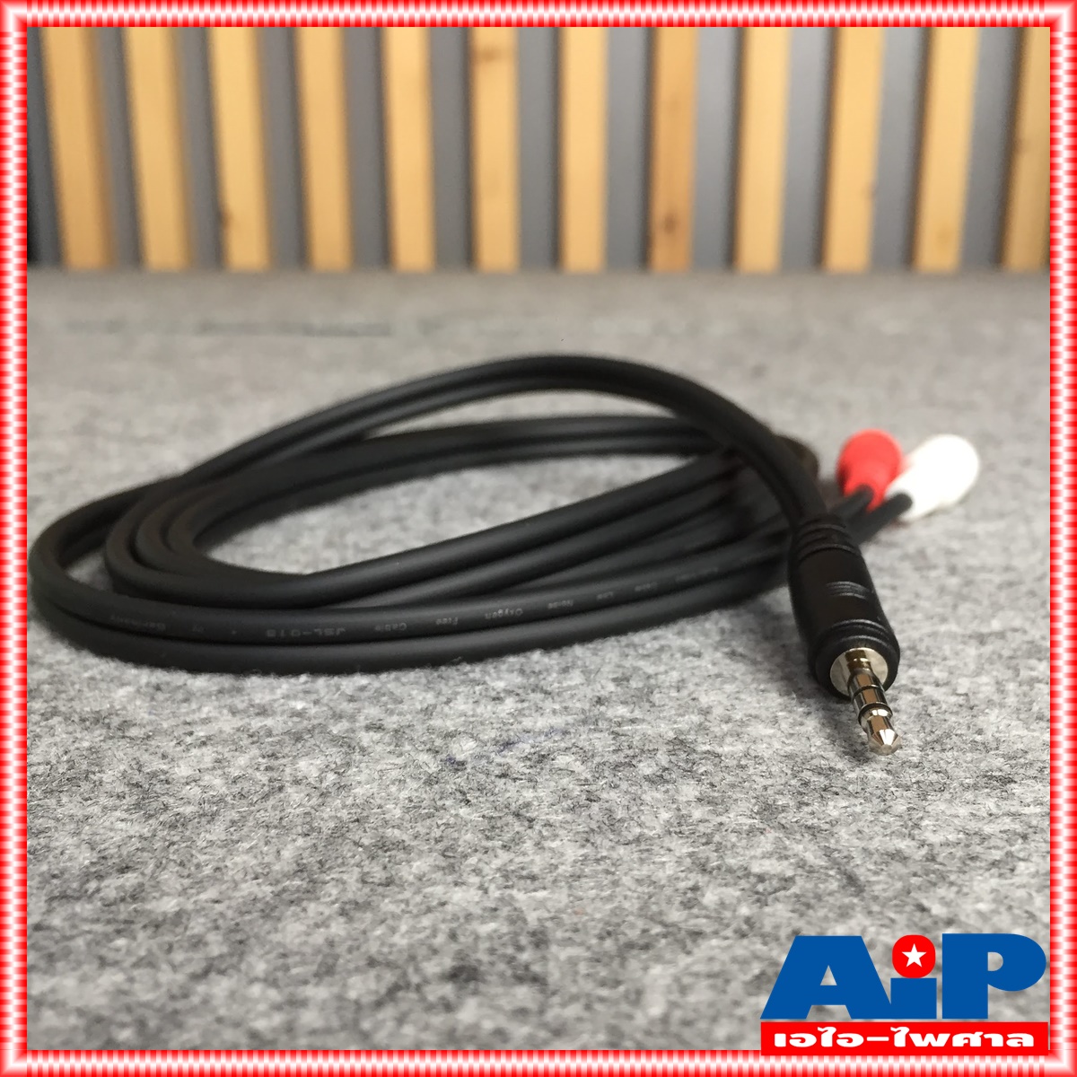 1.5เมตร สายสัญญาณสเตริโอ TRST 3.5 to RCA 2 หัว DYNACOM J015-7 สาย P.TR-ST - P. RCA x2 1.5เมตร สาย TR-ST ออก RCA x2 1.5M