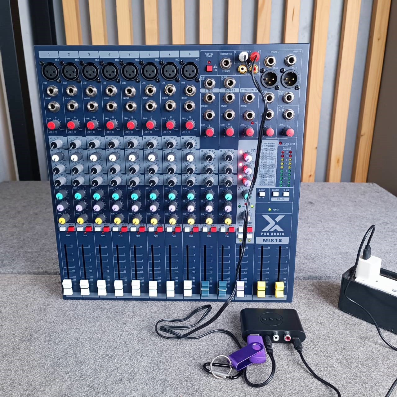 แถมฟรี ตัวรับบูลทูธ X PRO AUDIO MIX-12 MIXER อนาล็อกมิกเซอร์ เอฟเฟคในตัว เครื่องผสมสัญญาณเสียง มิกเซอร์ MIX 12 MIX12 เอไอ-ไพศาล