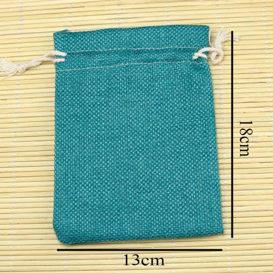 ถุงใส่ของชำร่วย ถุงผ้ากระสอบ ขนาด 13x18 cm สีลูกกวาด สีฟ้าน้ำทะเล สีแดง สีน้ำตาล สีชมพู สีดำ ถุงใส่ของขวัญ ของที่ระลึก 553493