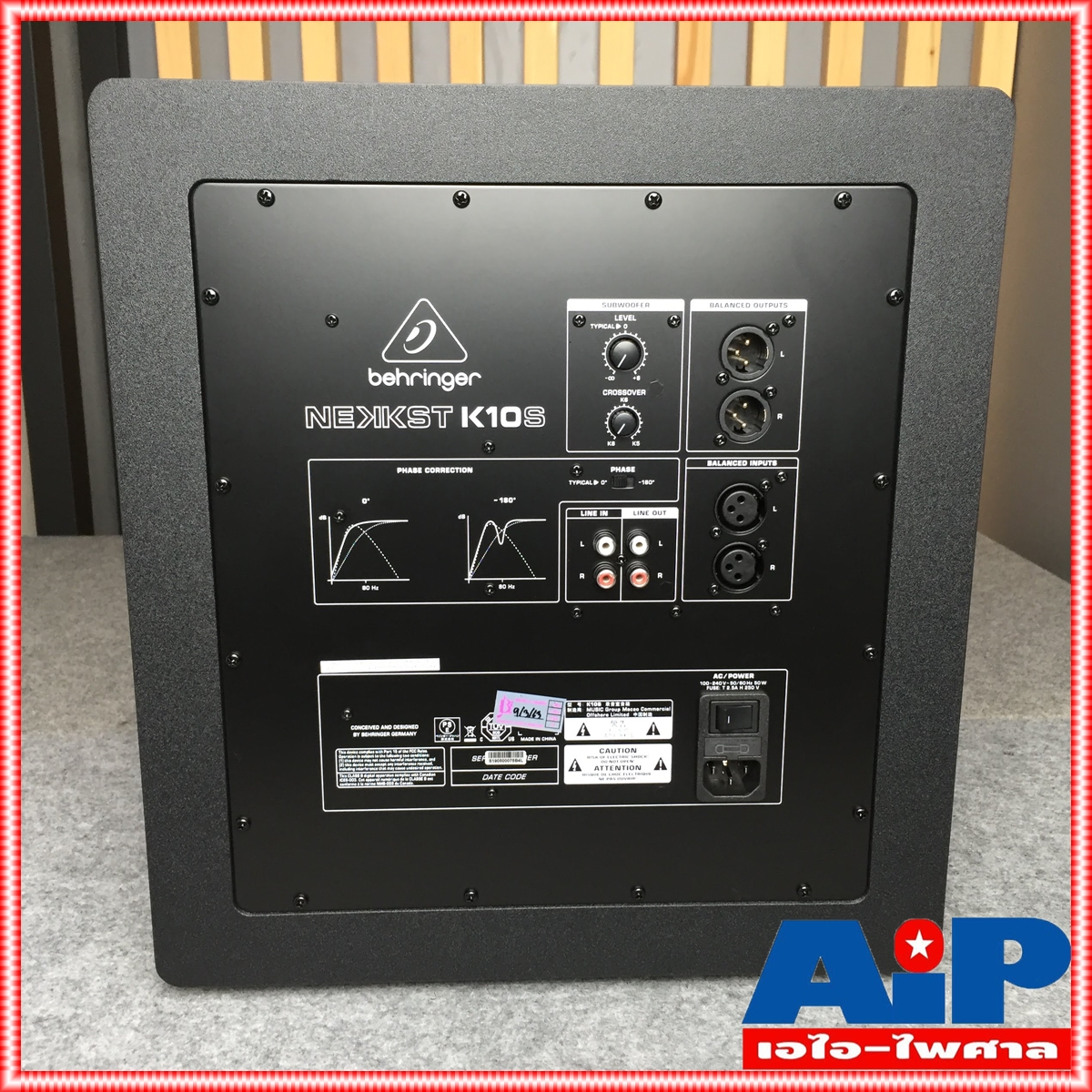 BEHRINGER K10S ACTIVE SUBWOOFER ตู้ซับเบส ตู้ซับมีแอมป์ ดอก10นิ้ว ของแท้มีประกันบริษัทบูเช่ เอ-ไพศาล +++