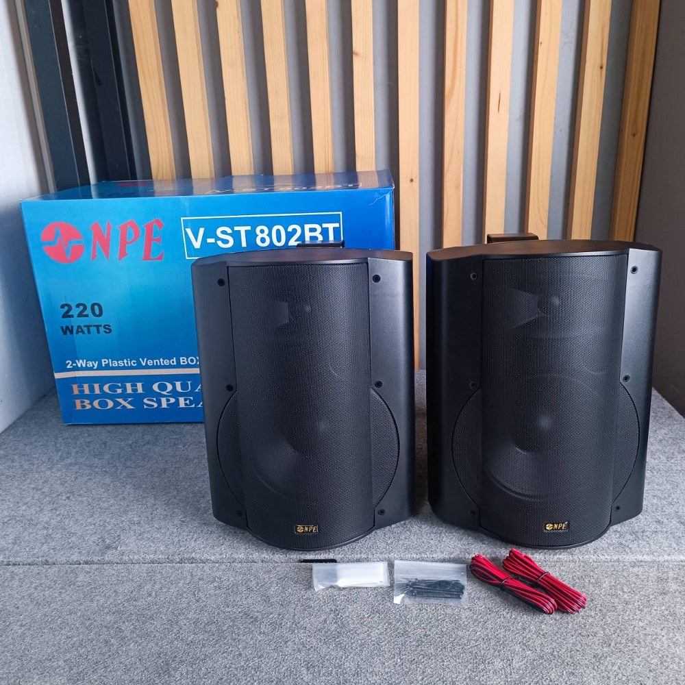 1คู่ ตู้ลำโพงพร้อมขาแขวนผนัง8นิ้ว NPE V ST802BT ตู้ลำโพงแขวน v-st802 มีLINE ตู้ลำโพง8นิ้ว V-ST802BT ตู้ลำโพงติดผนัง เอไอ-ไพศาบ