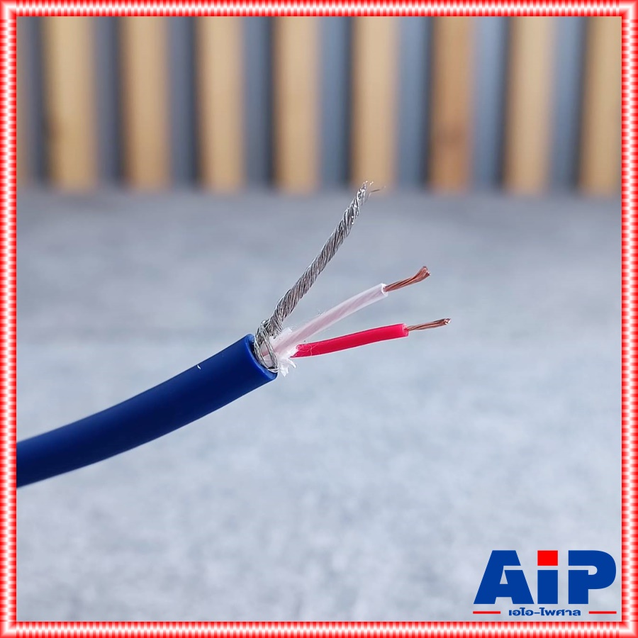 สีน้ำเงิน ขด50เมตร DYNACOM JSL-021 สายไมค์STสีน้ำเงิน 6MM สายไมค์สเตอริโอ JSL 021 JSL021 สายไมค์6mm เอไอ-ไพศาล