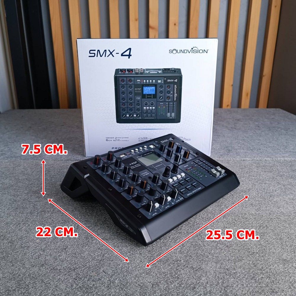 SOUNDVISION SMX-4 MIXER SMX 4 SMX4 มิกเซอร์อนาล็อก ช่องเสียบไมค์ 2 ช่อง เครื่องผสมสัญญาณ ซาวด์ วิชั่น เอไอ-ไพศาล+++