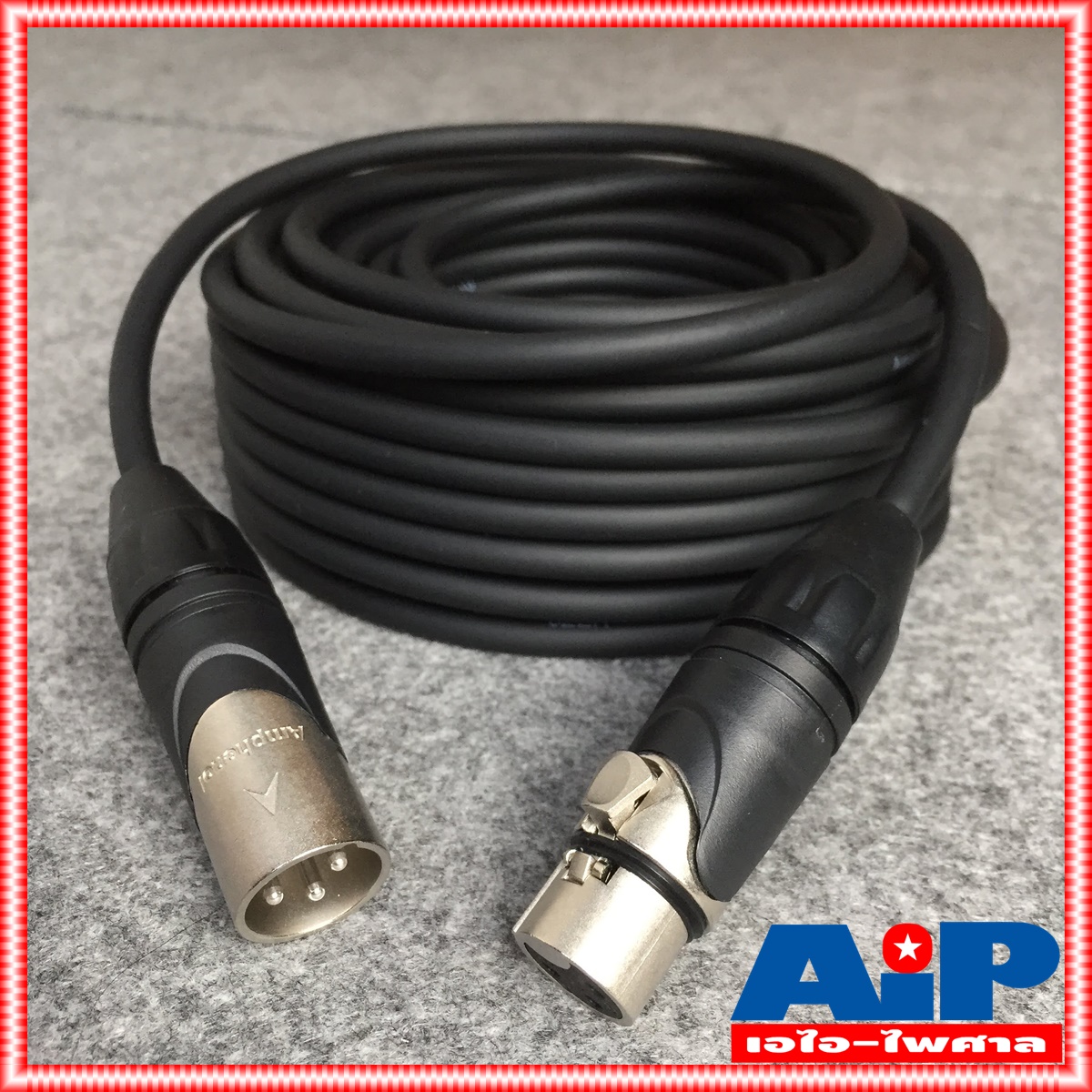 15เมตร AMPHENOL สาย XLRผู้-เมีย 15M CA03-04-C-015 สาย cannon ผู้ ออก cannon เมีย ความยาว 15เมตร สายสัญญาณ XLR ผู้ - XLR เมีย