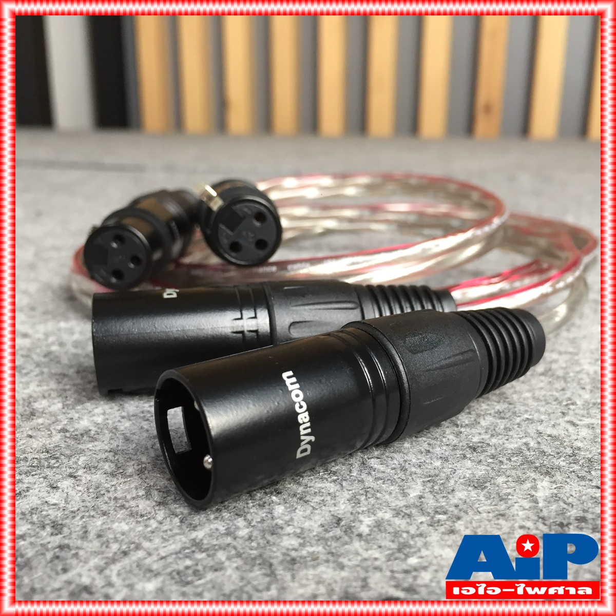1.5เมตร DYNACOM สายP.CANNON-J.CANNONข้างละ2หัว 1.5M J2049 สายใส สายสัญญาณเสียง XLR-XLR ผู้เมีย คู่ยาว 1.5เมตร XLRจะมีสีเงินและสีดำขึ้นกับล็อตการผลิต
