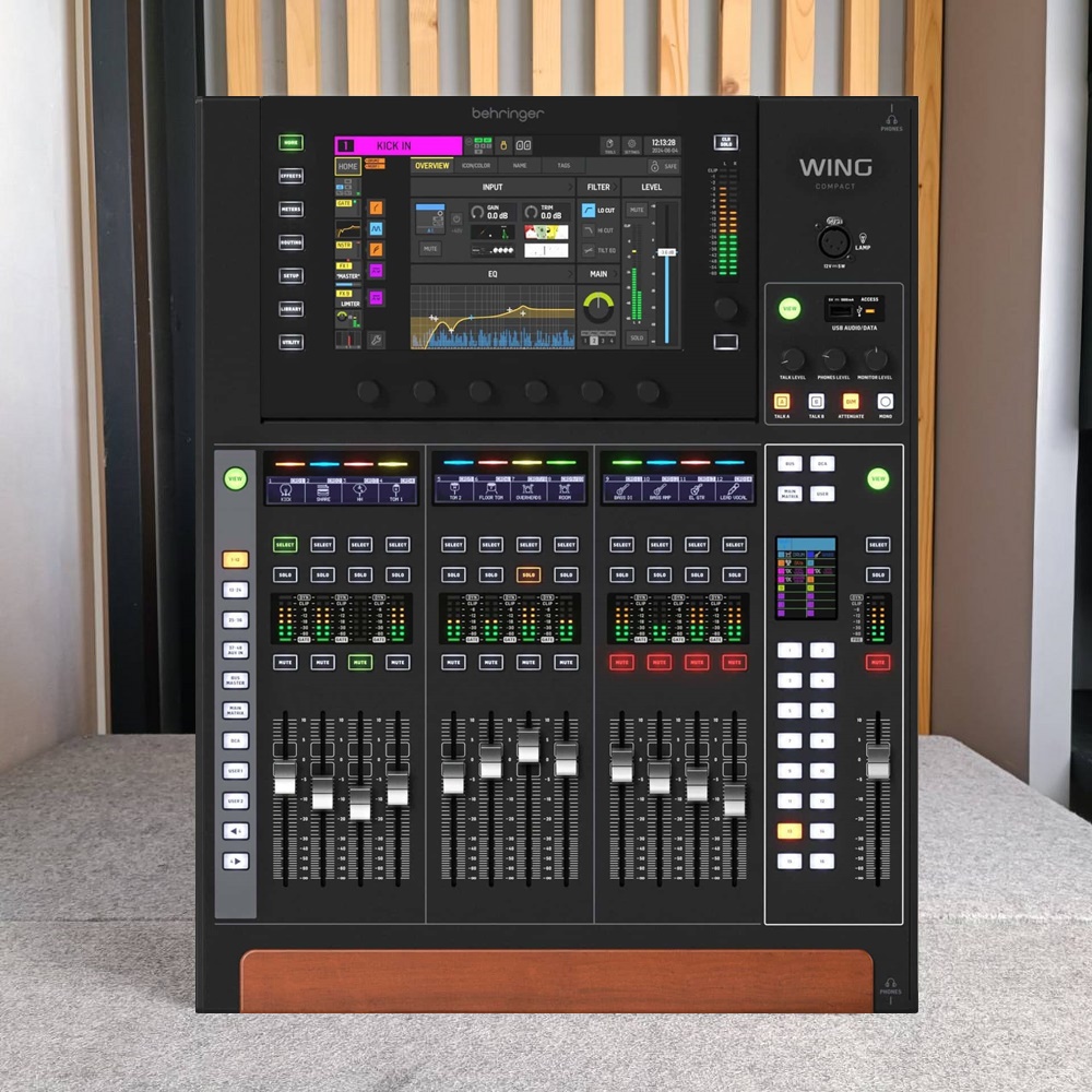 BEHRINGER WING COMPACT mixer สีดำ มิกซ์ดิจิตอลแบบมีหน้าบอร์ด 48 แชนแนล 28 บัส มิกเซอร์ มิกเซอร์ดิจิตอล เอไอ-ไพศาล