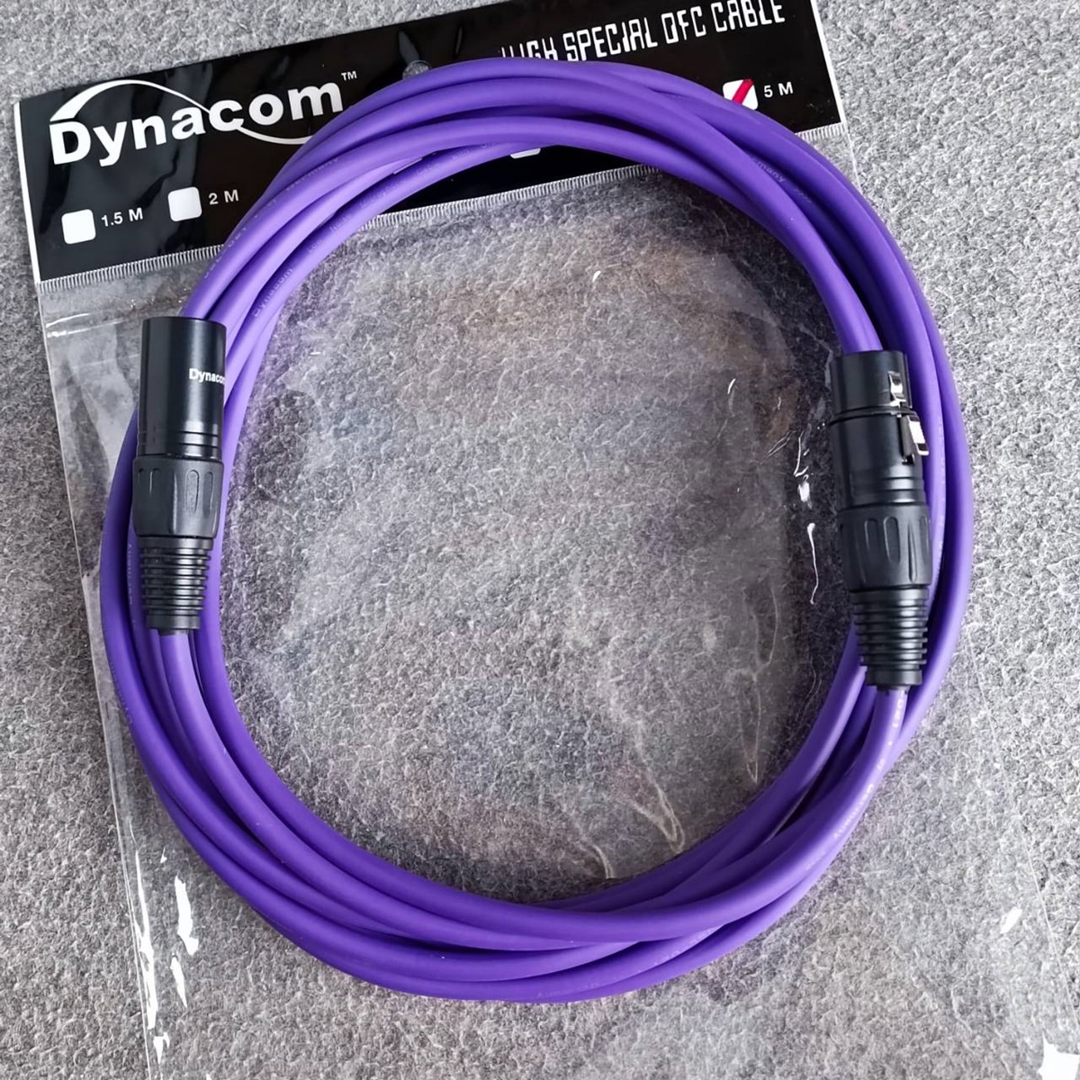 5เมตร สายP.XLRออกJ.XLR J021 dynacom สีม่วง สายสัญญาณ CANNON ผู้ ออก CANNON เมีย สาย บาลานซ์ เอไอ-ไพศาล